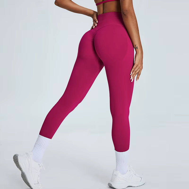 Elevate Your Workout with High Waist Push Up Seamless Leggings - Ultimate Comfort and Flexibility for Yoga and Gym Enthusiasts